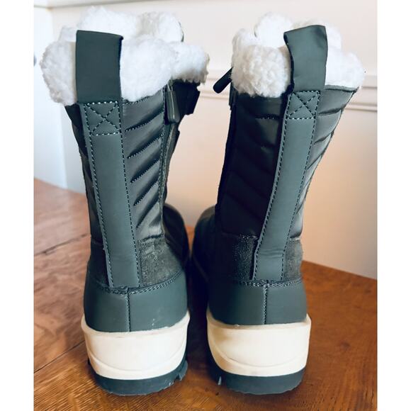 Women's All In Motion Camila Waterproof Snow Boots, Olive Green, Size 6 - Picture 4 of 4